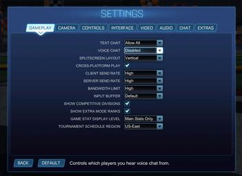 Voice chat and text chat option greyed out : r/RocketLeague