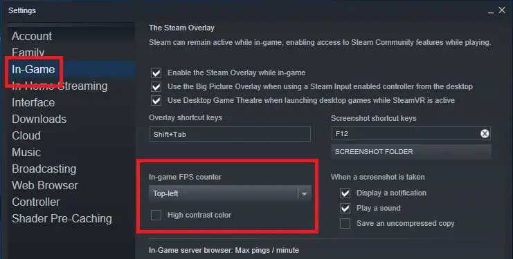 Steam FPS Overlay